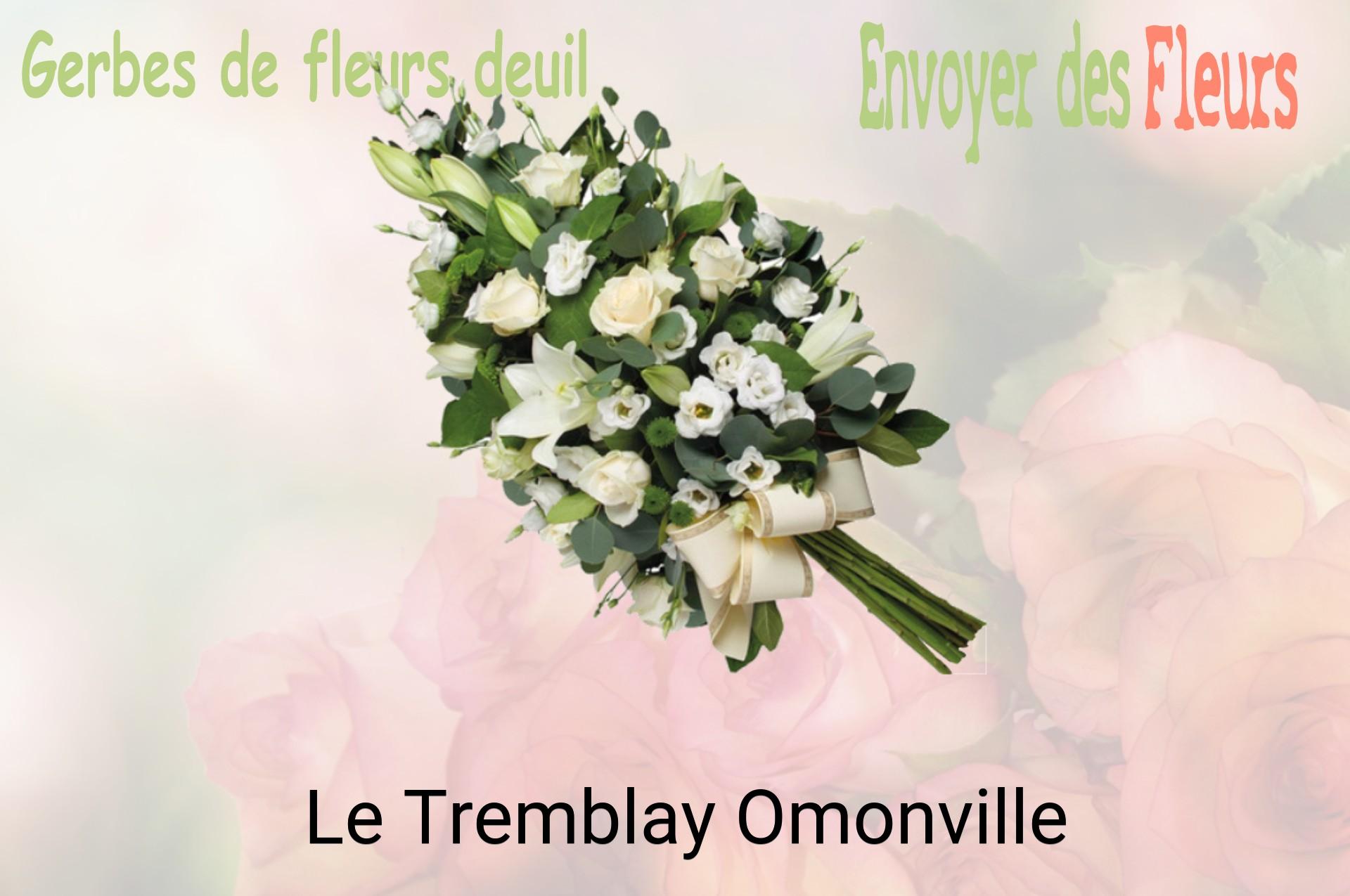 Gerbe de fleurs de deuil livrée à Le Tremblay-Omonville